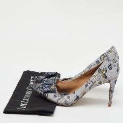 Tory Burch Multicolor Printed Fabric Bow Pointed Toe Pumps Size 41
