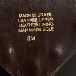 Pre Owned Tory Burch Brown Leather Studded Heart Strappy Flat Sandals Size 38