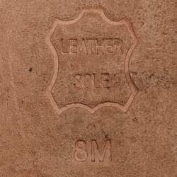 Pre Owned Tory Burch Brown Patent and Leather Jolie Scrunch Ballet Flats Size 38