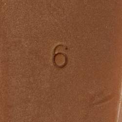 Tory Burch Royal Tan Leather Alice Wedge Pumps Size 36