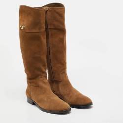 Tory Burch Tan Suede Wembley Riding Knee Length Boots Size 40