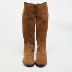Tory Burch Tan Suede Wembley Riding Knee Length Boots Size 40