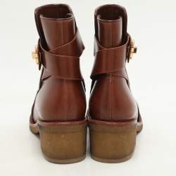 Tory Burch Tan Leather Ankle Length Boots Size 35.5