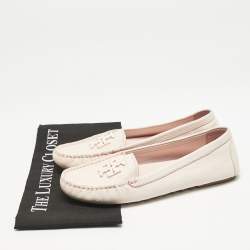 Tory Burch Blush Pink Leather Lowell Loafers Size 39
