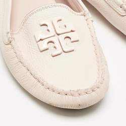 Tory Burch Blush Pink Leather Lowell Loafers Size 39