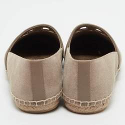 Tory Burch Beige Suede Sidney Espadrille Flats Size 38.5