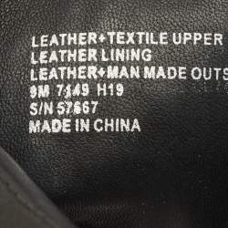 Pre Owned Tory Burch Multicolor Tweed and Leather Miller Lug Sole Combat Boots Size 39