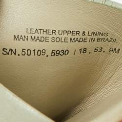 Pre Owned Tory Burch Mint Green Leather Ines Flat Slides Size 39