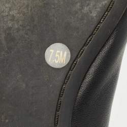 Pre Owned Tory Burch Black Leather Minnie Ballet Flats Size 37.5