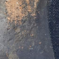 Pre Owned Tory Burch Blue/Red Denim and Leather Reva Ballet Flats Size 38.5