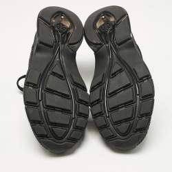 Pre Owned Tory Burch Black Suede Crystal Embellished Sneakers Size 38.5