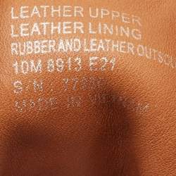 Pre Owned Tory Burch Brown Leather and Nubuck Leather Miller Ankle Length Boots Size 40