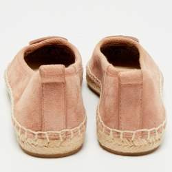 Pre Owned Tory Burch Pink Suede Minnie Ballet Flats Size 36