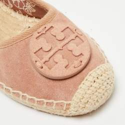 Pre Owned Tory Burch Pink Suede Minnie Ballet Flats Size 36