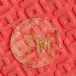 Pre Owned Tory Burch Rose Red Leather Reva Logo Ballet Flats Size 37