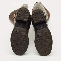 Pre Owned Tory Burch Dark Brown Knee Length Boots Size 36.5