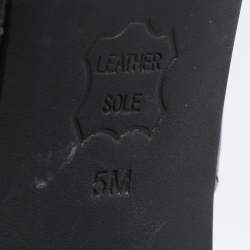 Pre Owned Tory Burch Black Leather Ankle Length Boots Size 35