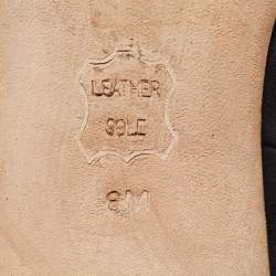 Pre Owned Tory Burch Black Suede Smoking Loafer Size 36