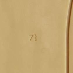 Pre Owned Tory Burch Beige Suede Platform Espadrille Flats Size 37.5