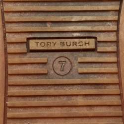 Pre Owned Tory Burch Beige Nubuck Leather Snow Boots Size 37