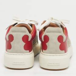 مملوكة مسبقًا Tory Burch Multicolor Monogram Canvas and Leather Ladybug Sneakers Size 40.5
