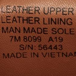 Pre Owned Tory Burch Brown Leather Kira Slip On Loafers Size 37