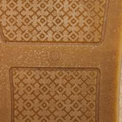 Pre Owned Tory Burch Black Canvas and Patent Leather Poppy Espadrille Flats Size 41