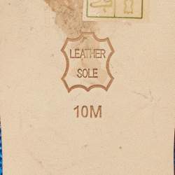 مملوكة مسبقًا صندل تو ري برش ميلر جلد ذهبي معدني بدون كعب مقاس 37