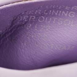 Pre Owned Tory Burch Minnie Size 37 Purple Patent Leather Scrunch Ballet Flats