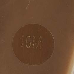 Pre Owned حذاء كعب عالي توري برش كعب روكي جلد لامع أسود مقاس 38