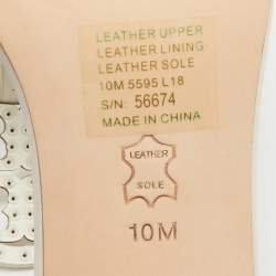 مملوكة مسبقًا صندل توري برش جيجي كعب عريض جلد بني بحزام للكاحل مقاس 36