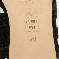 مملوكة مسبقًا حذاء فلات باليه تورى برش مقدمة مدببة قصه ليزر ليلى سويدى أسود مقاس 37.5