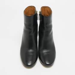 Pre Owned Tory Burch Gigi Size 38.5 Black Leather Ankle Length Boots