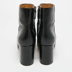Pre Owned Tory Burch Gigi Size 38.5 Black Leather Ankle Length Boots