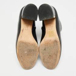 Pre Owned Tory Burch Gigi Size 38.5 Black Leather Ankle Length Boots