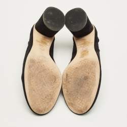 مملوكة مسبقًا Tory Burch Size 40 Black Suede Block Heel Pumps