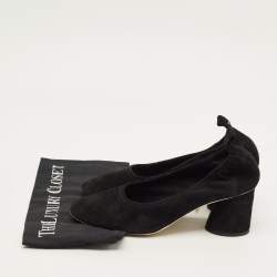 مملوكة مسبقًا Tory Burch Size 40 Black Suede Block Heel Pumps
