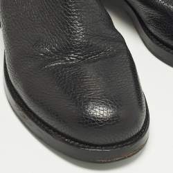 Pre Owned حذاء بوت كاحل توري برش جلد أسود كيرا مقاس 41