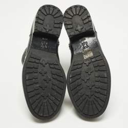 Pre Owned حذاء بوت كاحل توري برش جلد أسود كيرا مقاس 41