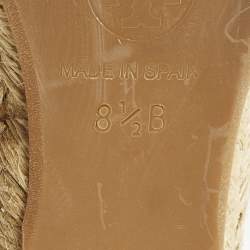 Pre Owned حذاء كعب عالي توري برش كعب روكي جلد لامع أسود مقاس 38