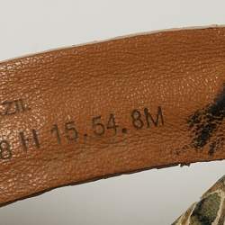 Pre Owned حذاء فلات بأصبع توري برش ميلر جلد لامع أسود مقاس 38.5