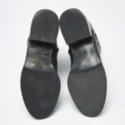 مملوكة مسبقًا Tory Burch Miller Size 38 Black Leather Ankle Length Boots