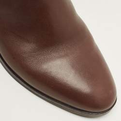 Pre Owned Tory Burch Riding Size 38 Brown Leather Knee Length Boots