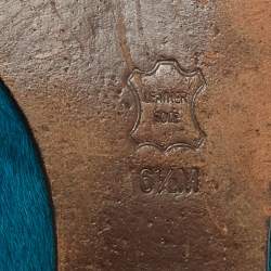 Pre Owned Tory Burch Size 36.5 Blue Calf Hair Ballet Flats