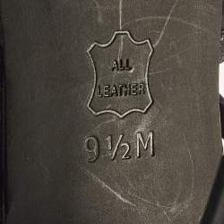 Pre Owned صندل توري برش سيور جلد قفصي أسود مقاس 37.5