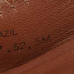 Pre Owned Tory Burch Sally Size 35 Tan Leather Wedge Pumps