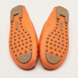 Pre Owned حذاء سائق جلد برتقالي توري برش لويل 2 مقاس 38