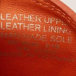 Pre Owned حذاء سائق جلد برتقالي توري برش لويل 2 مقاس 38