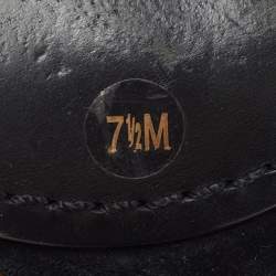 Pre Owned Tory Burch Size 37.5 Brown Calf Hair Block Heel Pumps