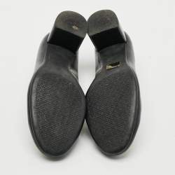 Pre Owned Tory Burch Benton 2 Size 37 Black Leather Block Heel Pumps